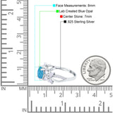 Art Deco Wedding Engagement Bridal Ring Pear Round Simulated Cubic Zirconia 925 Sterling Silver