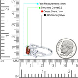 Art Deco Wedding Engagement Bridal Ring Pear Round Simulated Cubic Zirconia 925 Sterling Silver