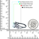 Art Deco Wedding Engagement Bridal Ring Pear Round Simulated Cubic Zirconia 925 Sterling Silver