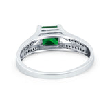 Princess Cut Wedding Ring Simulated Cubic Zirconia 925 Sterling Silver
