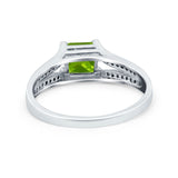Princess Cut Wedding Ring Simulated Cubic Zirconia 925 Sterling Silver