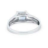 Princess Cut Wedding Ring Simulated Cubic Zirconia 925 Sterling Silver
