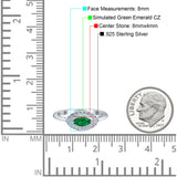 Floral Marquise Engagement Ring Simualted Cubic Zirconia 925 Sterling Silver
