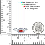 Floral Marquise Engagement Ring Simualted Cubic Zirconia 925 Sterling Silver