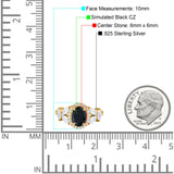 Oval Art Deco Engagement Ring Simulated Cubic Zirconia 925 Sterling Silver