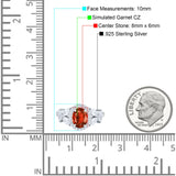 Oval Art Deco Engagement Ring Simulated Cubic Zirconia 925 Sterling Silver