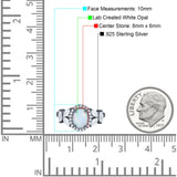 Oval Art Deco Engagement Ring Simulated Cubic Zirconia 925 Sterling Silver