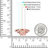 Cushion Cut Celtic Wedding Ring Simulated Cubic Zirconia 925 Sterling Silver