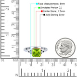 Cushion Cut Celtic Wedding Ring Simulated Cubic Zirconia 925 Sterling Silver