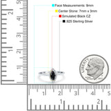 Halo Marquise Engagement Ring Simulated Cubic Zirconia 925 Sterling Silver