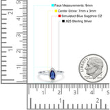 Halo Marquise Engagement Ring Simulated Cubic Zirconia 925 Sterling Silver