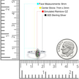Halo Marquise Engagement Ring Simulated Cubic Zirconia 925 Sterling Silver