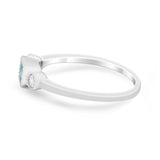 Petite Dainty Fashion Thumb Ring Simulated Cubic Zirconia 925 Sterling Silver