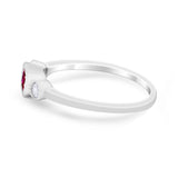 Petite Dainty Fashion Thumb Ring Simulated Cubic Zirconia 925 Sterling Silver