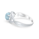 Infinity Shank Wedding Ring Simulated Cubic Zirconia 925 Sterling Silver