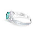 Infinity Shank Wedding Ring Simulated Cubic Zirconia 925 Sterling Silver