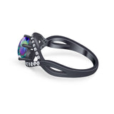 Infinity Shank Wedding Ring Simulated Cubic Zirconia 925 Sterling Silver