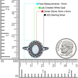 Oval Vintage Art Deco Halo Wedding Engagement Bridal Ring Round Simulated Cubic Zirconia 925 Sterling Silver