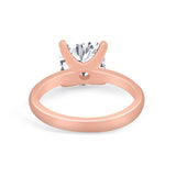 Solitaire Cushion Cut Engagement Ring Simulated Cubic Zirconia 925 Sterling Silver Cushion Cut Ring