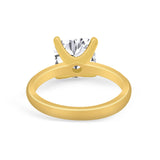 Solitaire Cushion Cut Engagement Ring Simulated Cubic Zirconia 925 Sterling Silver Cushion Cut Ring