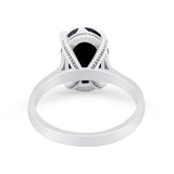 Solitaire Oval Wedding Engagement Ring 925 Sterling Silver