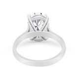 Solitaire Oval Wedding Engagement Ring 925 Sterling Silver