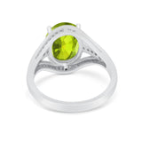 Art Deco Engagement Bridal Ring Simulated Cubic Zirconia 925 Sterling Silver BA1059