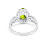 Halo Art Deco Engagement Ring Round Simulated Cubic Zirconia 925 Sterling Silver