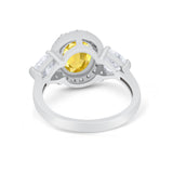 Three Stone Engagement Ring Simulated Cubic Zirconia 925 Sterling Silver BA1067