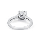 Art Deco Antique Engagement Ring Round Simulated Cubic Zirconia 925 Sterling Silver