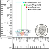 Three Heart Engagement Promise Ring Simulated Cubic Zirconia 925 Sterling Silver