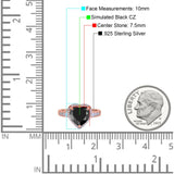 Halo Heart Promise Ring Simulated Cubic Zirconia 925 Sterling Silver