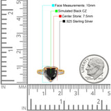 Halo Heart Promise Ring Simulated Cubic Zirconia 925 Sterling Silver
