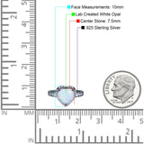 Halo Heart Promise Ring Simulated Cubic Zirconia 925 Sterling Silver
