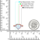 Halo Heart Promise Ring Simulated Cubic Zirconia 925 Sterling Silver