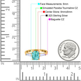Art Deco Wedding Ring Emerald Cut Simulated Cubic Zirconia 925 Sterling Silver