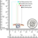 Asscher Cut Vintage Style Solitaire Ring 925 Sterling Silver