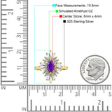 Art Deco Marquise Engagement Ring Cubic Zirconia 925 Sterling Silver