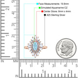 Art Deco Marquise Engagement Ring Cubic Zirconia 925 Sterling Silver