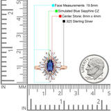 Art Deco Marquise Engagement Ring Cubic Zirconia 925 Sterling Silver