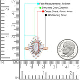 Art Deco Marquise Engagement Ring Cubic Zirconia 925 Sterling Silver