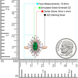 Art Deco Marquise Engagement Ring Cubic Zirconia 925 Sterling Silver