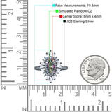 Art Deco Marquise Engagement Ring Cubic Zirconia 925 Sterling Silver