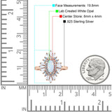 Art Deco Marquise Engagement Ring Cubic Zirconia 925 Sterling Silver