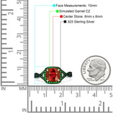 Halo Cushion Infinity Twist Side Stone Simulated Green Emerald CZ Engagement Ring Cubic Zirconia 925 Sterling Silver