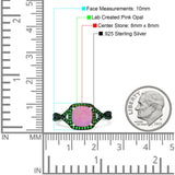 Halo Cushion Infinity Twist Side Stone Simulated Green Emerald CZ Engagement Ring Cubic Zirconia 925 Sterling Silver