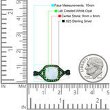 Halo Cushion Infinity Twist Side Stone Simulated Green Emerald CZ Engagement Ring Cubic Zirconia 925 Sterling Silver