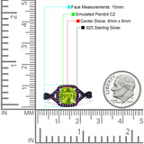 Halo Cushion Infinity Twist Side Stone Simulated Amethyst CZ Engagement Ring Cubic Zirconia 925 Sterling Silver