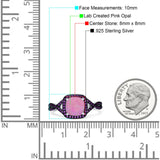 Halo Cushion Infinity Twist Side Stone Simulated Amethyst CZ Engagement Ring Cubic Zirconia 925 Sterling Silver