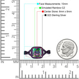 Halo Cushion Infinity Twist Side Stone Simulated Amethyst CZ Engagement Ring Cubic Zirconia 925 Sterling Silver